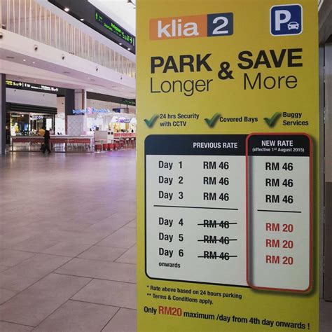 parking rate at klia - Robbie Luttrell