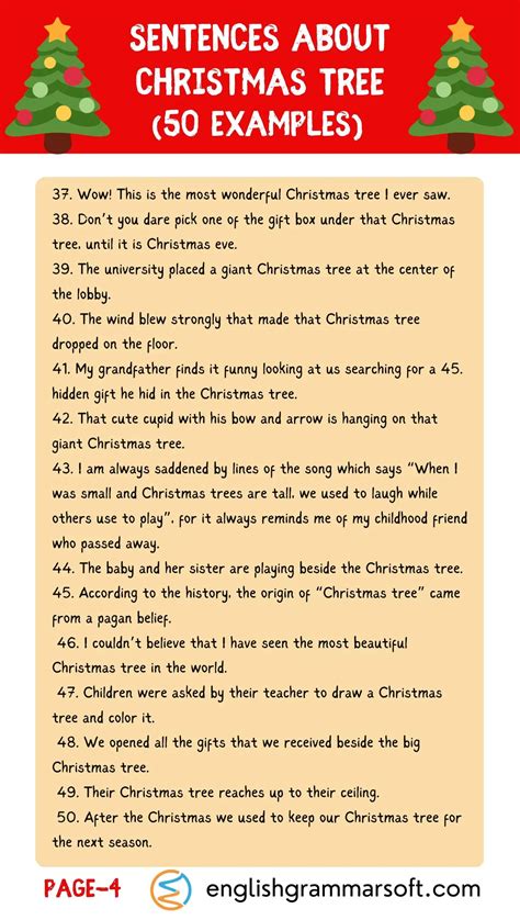 Sentences About Christmas Tree 50 Examples Englishgrammarsoft