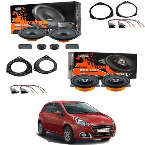 Kit 6 Casse Altoparlanti HERTZ Anteriori E Posteriori Per FIAT PUNTO