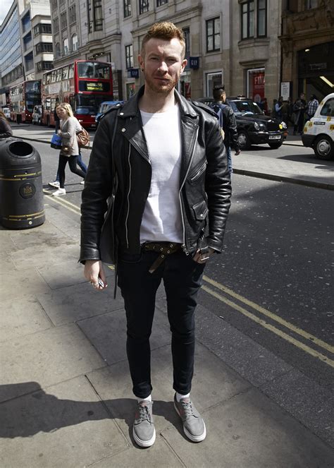 Mens Street Style London Spring 2015 Leather Jacket Street Style