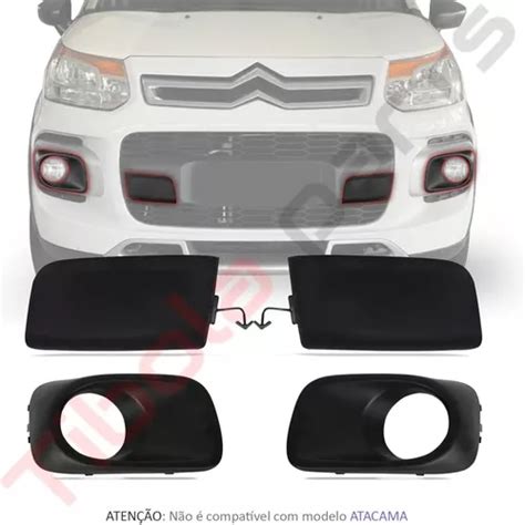 Kit C Aircross Exclusive Moldura Parachoque Farol Auxiliar