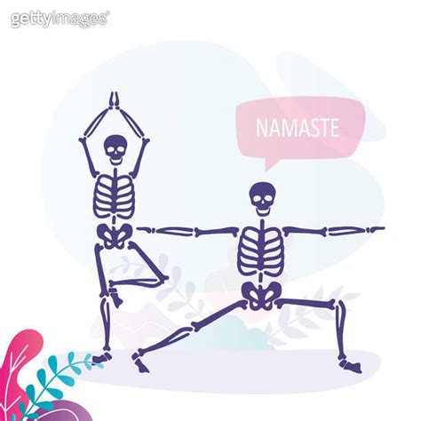 Human Skeletons In Yoga Poses Meditating Skeleton Comic Simplified