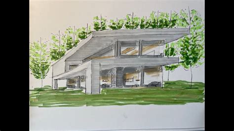 Architecture Sketching House 4 YouTube