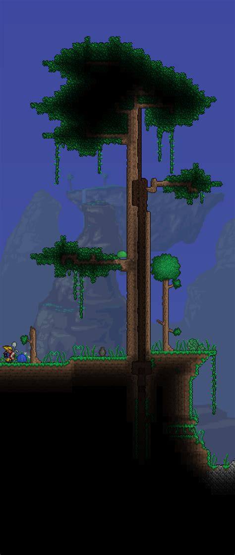 An Enchanted Sword Shrine Generated Inside This Jumbo Tree Rterraria