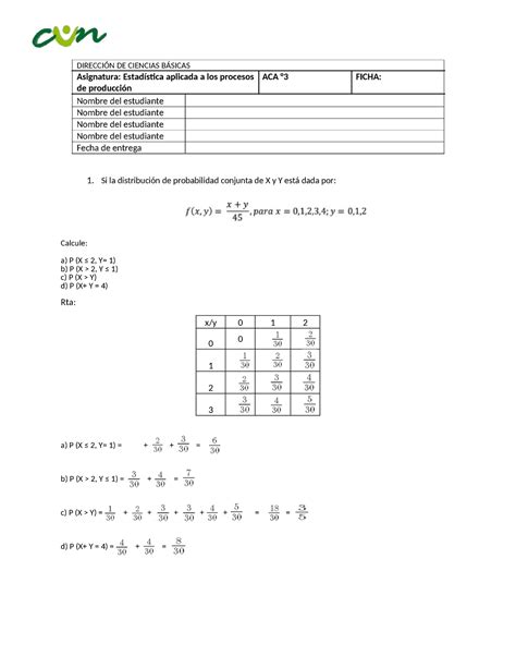 ACA 3 estadistica aplicada a los procesos de producción DIRECCIÓN DE