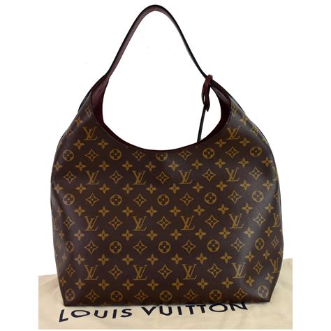 Louis Vuitton Flower Hobo Monogram Canvas Shoulder Hobo Bag Brown