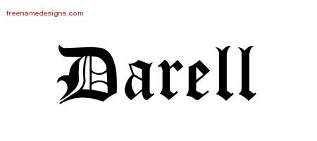 Blackletter Name Tattoo Designs Darell Printable Free Name Designs