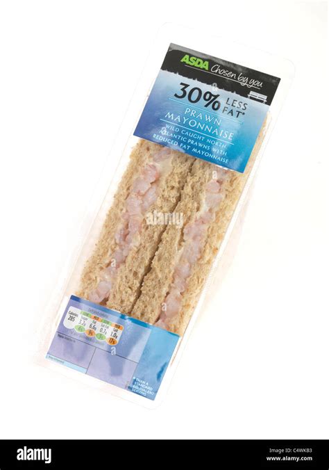 Asda Prawn Mayonnaise Sandwich Stock Photo - Alamy