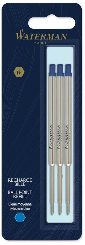 Wkłady do długopisów Waterman Niebieskie M BL3 2139452 Waterman