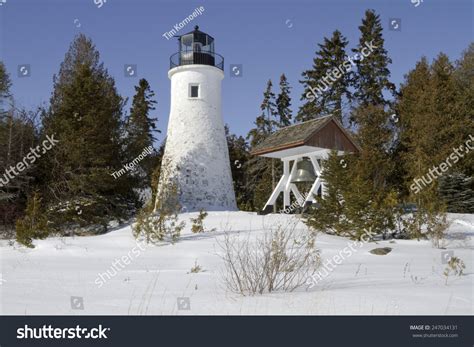 Old Presque Isle Lighthouse During The Winter Season Alpena