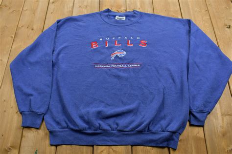 Vintage 1990er Buffalo Bills Crewneck Sweatshirt Sportswear Etsy