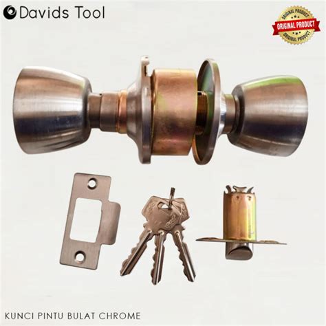 Kunci Pintu Bulat Chrome Alpha Lazada Indonesia