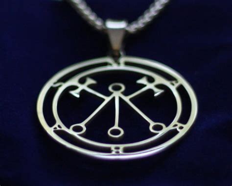 Marbas Sigil Goetia Solomon Demon Seal Pendant Necklace With T Pouch