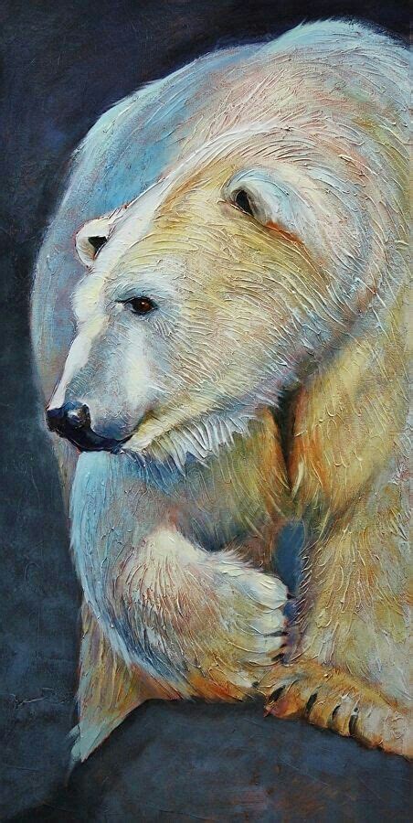 Beautiful Polar Bear Painting Bear Paintings Polar Bear Art Polar