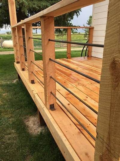 Front Porch A Work In Progress Rebar Railing Patio Deck Designs