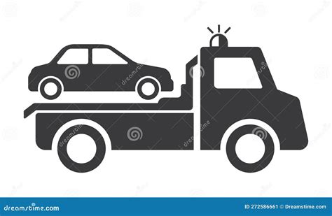 Tow Truck Evacuator Stock Vector Illustration Of Black 272586661