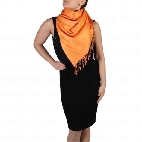 Orange Pashmina Scarf Shawl Wrap York Shawls