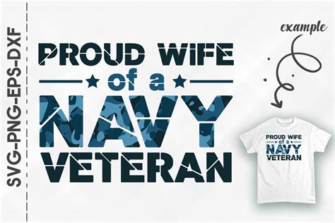 Proud Wife Of A Navy Veteran Camouflage By Utenbaw Thehungryjpeg