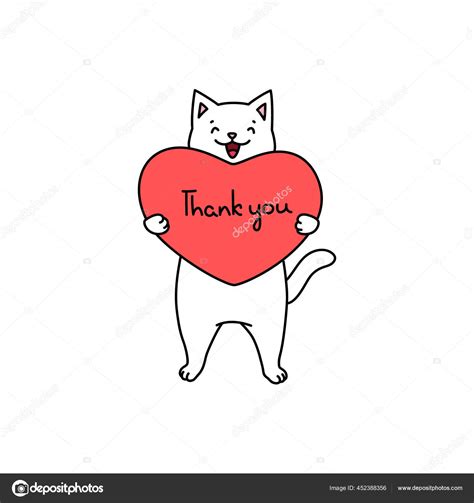 Thank You Cat Cartoon