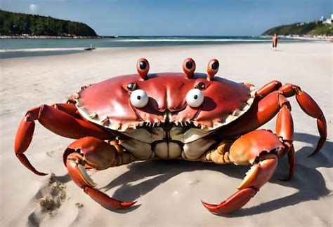 Premium Photo A Crab With Eyes And Eyes On The Beach