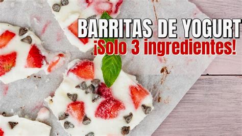 BARRITAS DE YOGURT GRIEGO CONGELADAS Receta Saludable Postre Keto