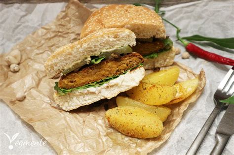 Hambúrger vegan de grão de bico vegmente