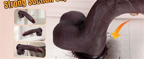 Amazon Sex Toys Big Realistic Dildo Sex Toys Silicone Brown Dildos Curved Giant
