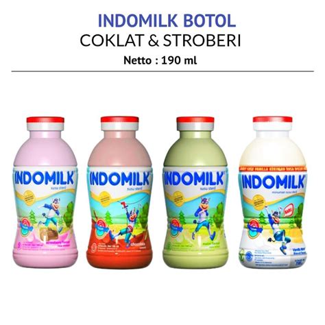 Jual Indomilk Uht Botol 190 Ml Susu Indomilk Melon Coklat Stroberi