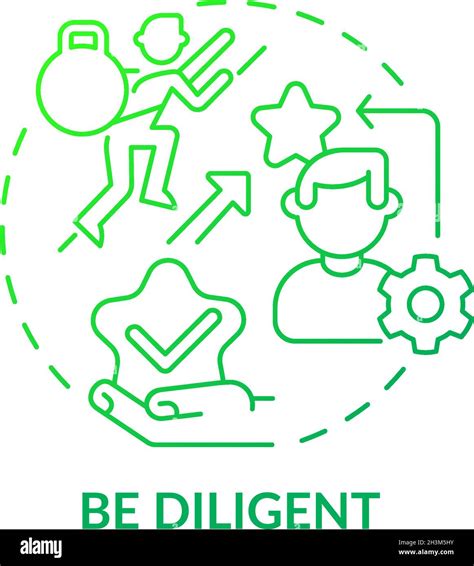Be Diligent Green Gradient Concept Icon Stock Vector Image And Art Alamy
