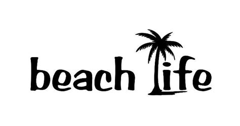 Beach Life With Palm Tree Car Decal Summer Car Decal Beach Etsy