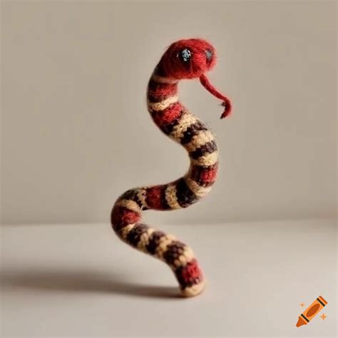 Felted Wool Snakes In Natural Habitat