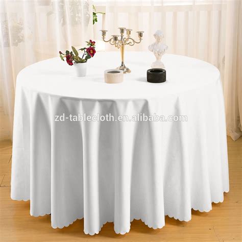 White 108 Inch Round Tablecloth For Banquet Hall Dining Table Cloth White Table Cloth Table