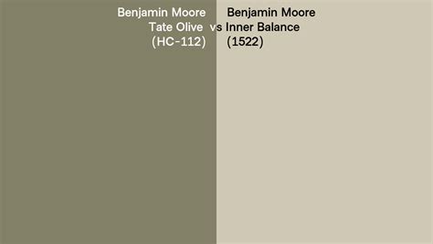 Benjamin Moore Tate Olive Vs Inner Balance Side By Side Comparison