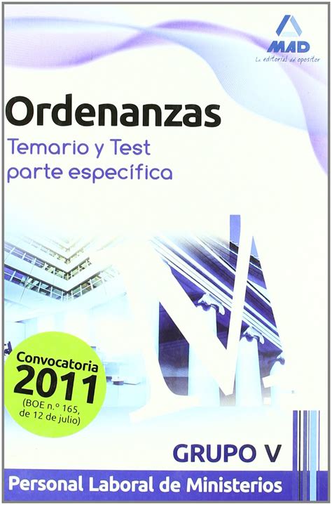 Amazon Personal Laboral Ministerios Grupo V Ordenanzas Temario Y