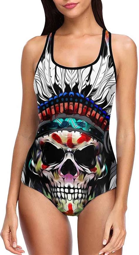 Interestprint Indian Skull One Piece Swimsuit For Women