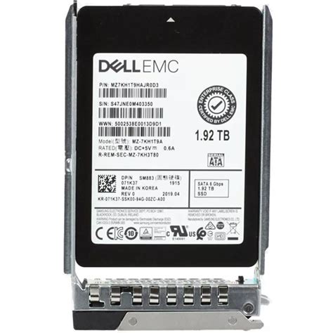Dell K Tb Sata Gbps Mixed Use Dwpd Inch Hot Plug Ssd