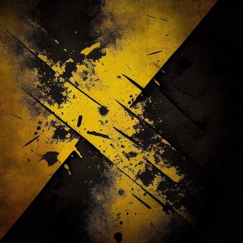 Premium Vector Abstract Black And Yellow Grunge Texture Diagonal Division