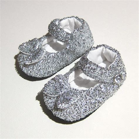 Silver Shoes Baby Shoes Shoes With Bows Silver Baby Shoes Etsy