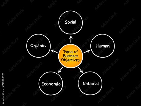 Types Of Business Objectives Mind Map Process Business Concept For