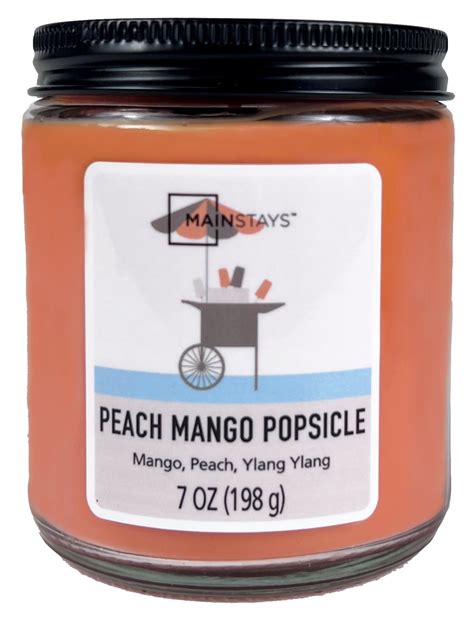 Mainstays Scented Candle Twist Lid Peach Mango Popsicle Oz Single