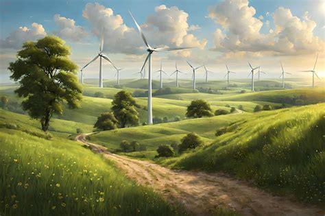 Premium Photo Wind Turbine In The Field Harnessing Natures Breath A Captivating Photograph Of