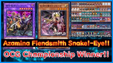 Yugiohocg Championship Winner Azamina Fiendsmith Snake Eyeyugioh