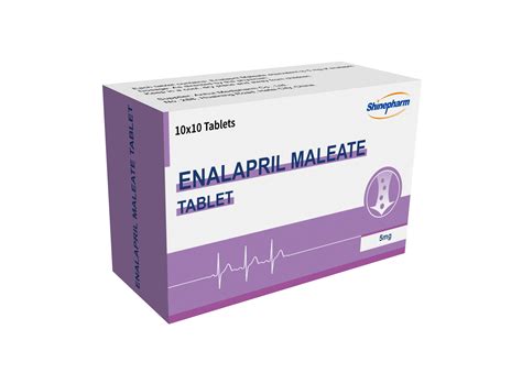 Western Medicine Enalapril Maleate Tablet 5mg Gmp Shinepharm China