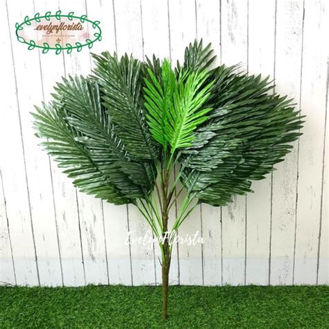 Jual Daun Palem Hijau Artificial Cm Tanaman Artifisial Palma Plastik