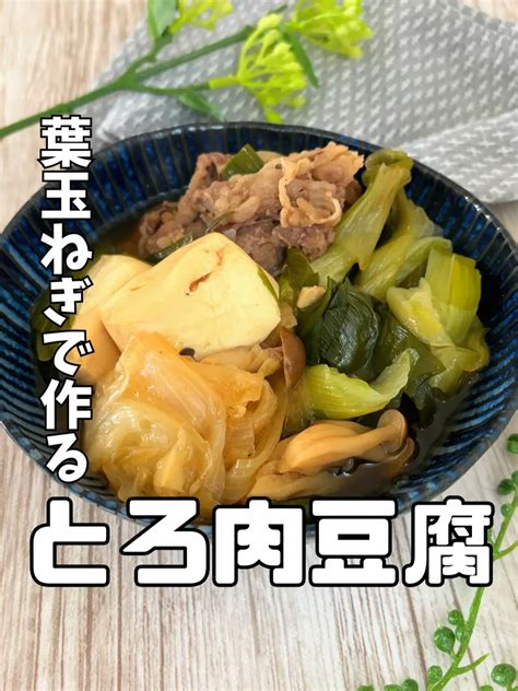 葉玉ねぎのとろ肉豆腐 きのこ🍄電気圧力鍋の簡単レシピの投稿動画 Lemon8