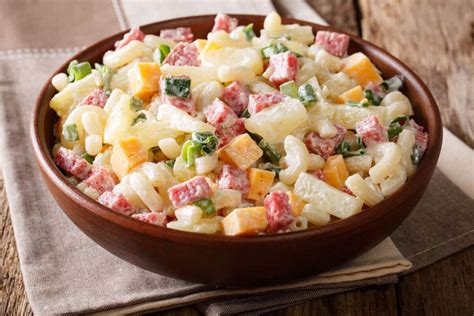 S Er Nudelsalat Mit Ananas K Se Und Wurst