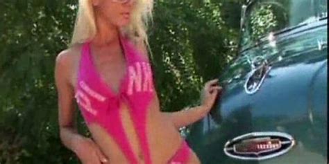 Sexy Hot Blonde Girl In Bikini Doing Car Wash Tnaflix