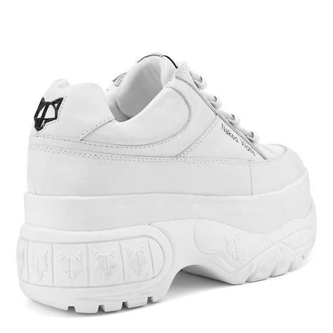 Naked Wolfe Sporty Women White Leather Flannels