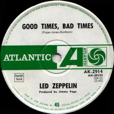 Good Times Bad Times Communication Breakdown By Led Zeppelin Single