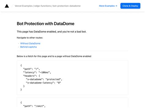 Bot Protection With Datadome Vercel